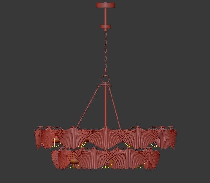 Aberdeen 9 Light Chandelier 3D model_8