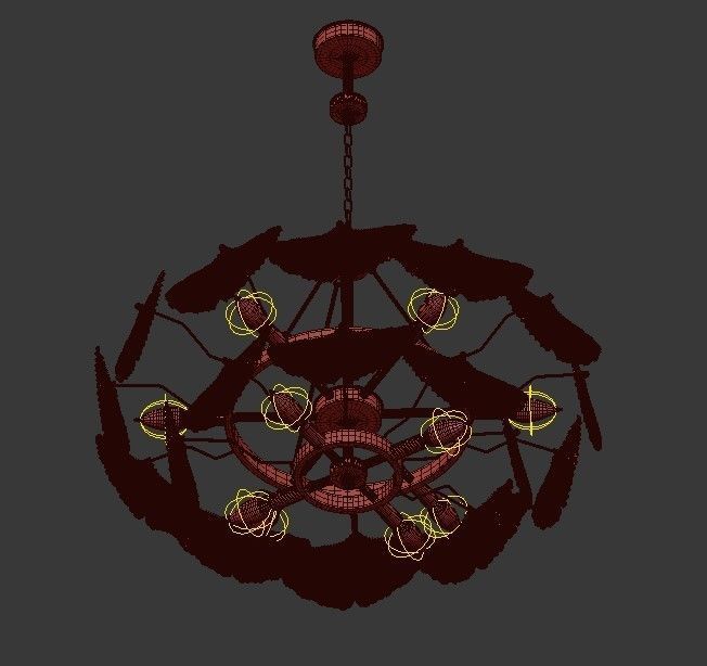 Aberdeen 9 Light Chandelier 3D model_1