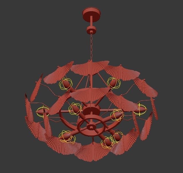 Aberdeen 9 Light Chandelier 3D model_9