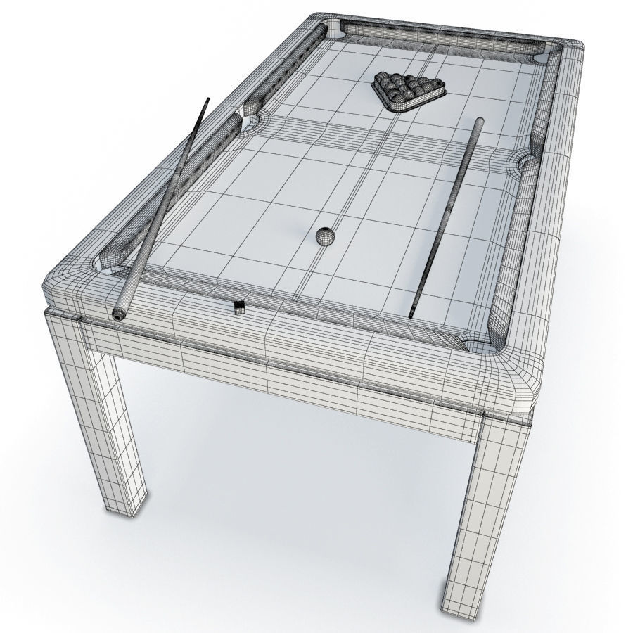 American Pool Table 3D model_3