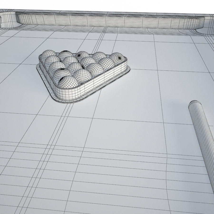 American Pool Table 3D model_2