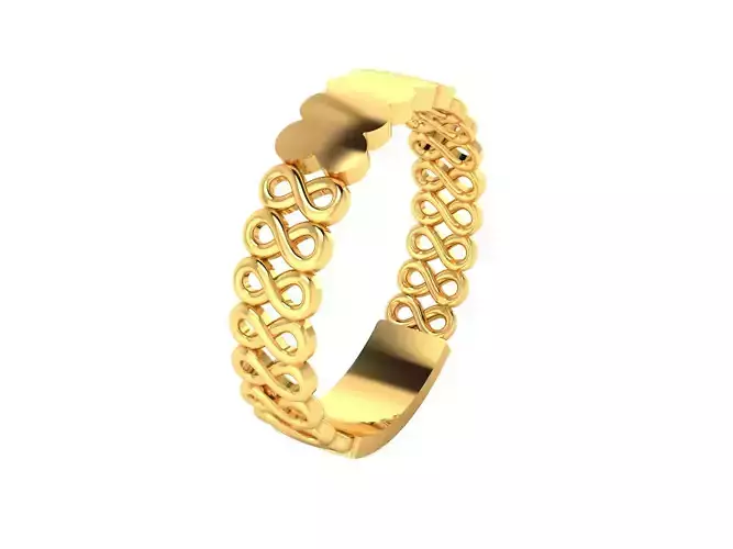 Women Band Ring 3dm render detail