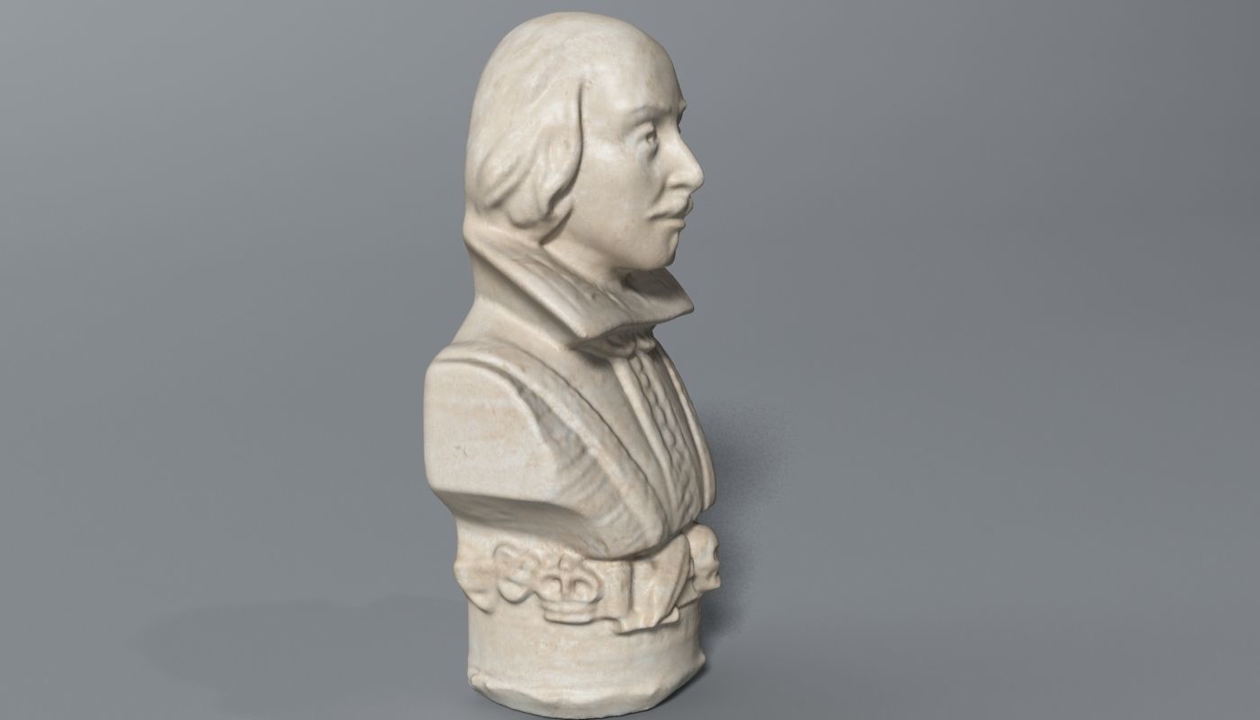 williams shakespeare Bust 3D model_2