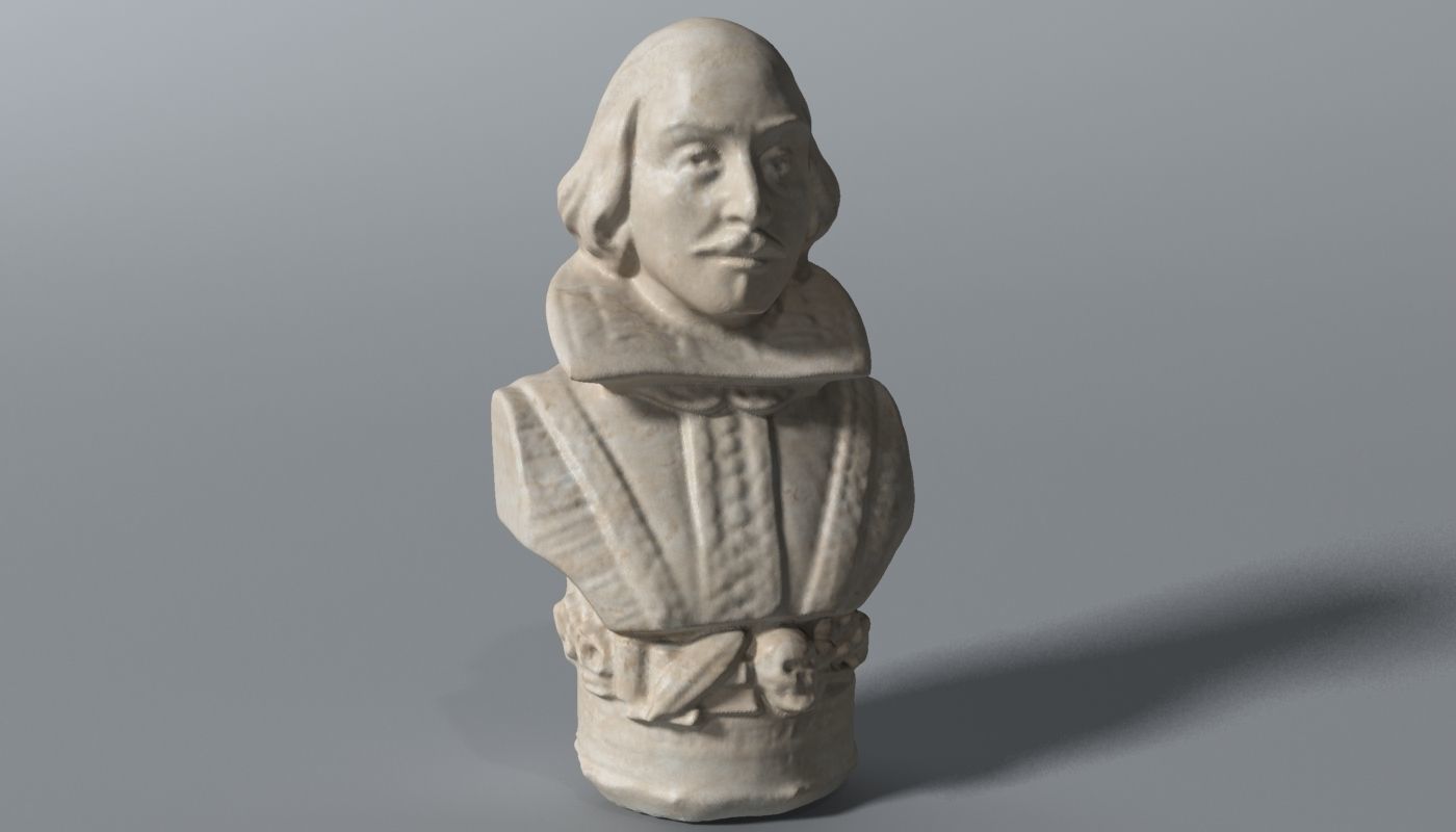 williams shakespeare Bust 3D model_1