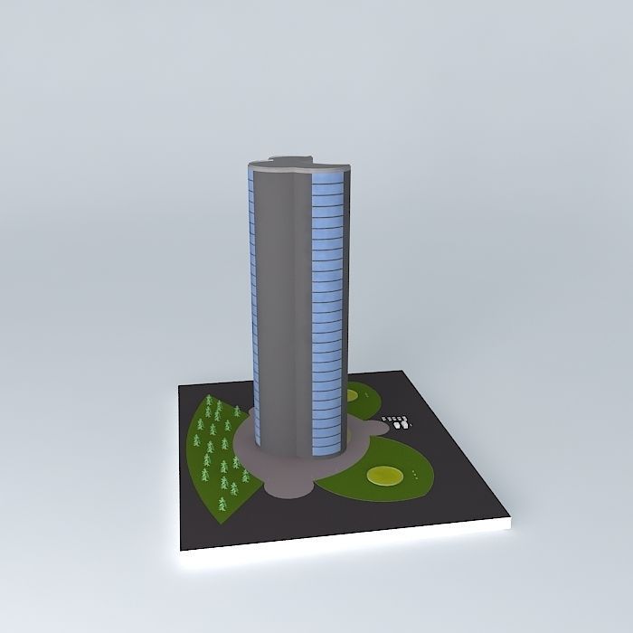 Extraordinary scrscraper Free 3D model_2