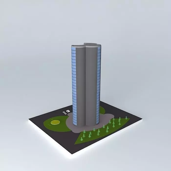 Extraordinary scrscraper Free 3D model_0