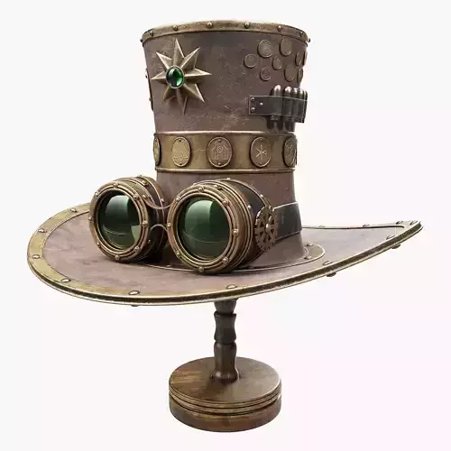 Steampunk Hat on a Wooden Stand