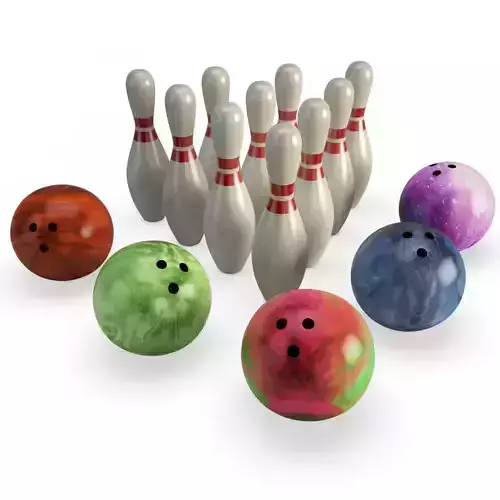 Bowling balls and pins