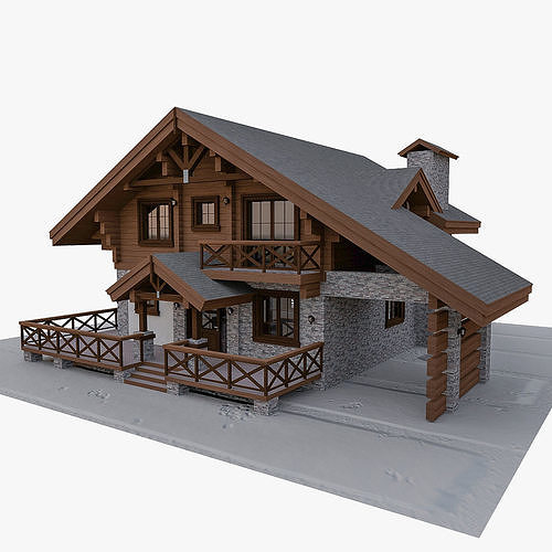 European Chalet House 3D model