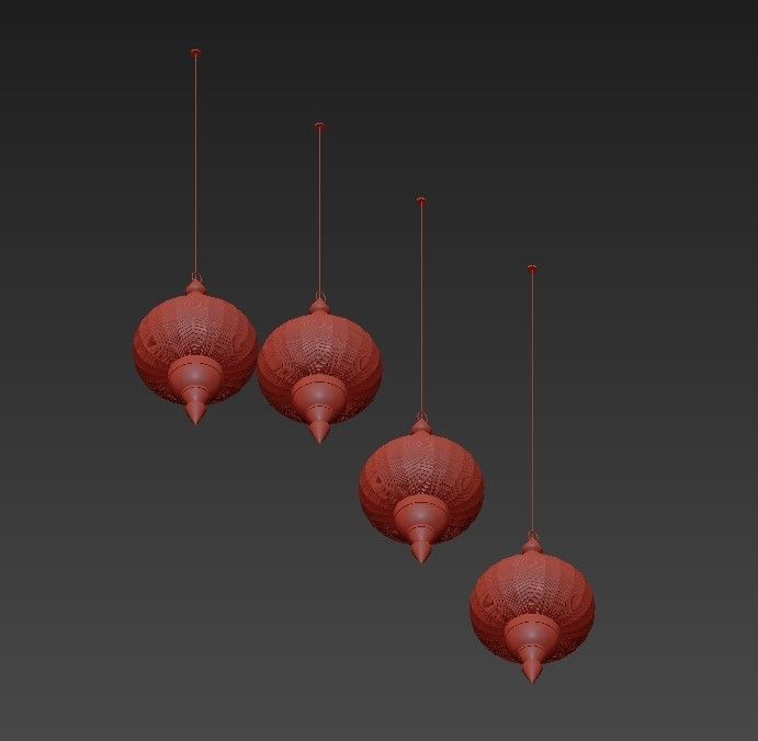 Modern Pendant Light Moroccan Hanging 3D model_2