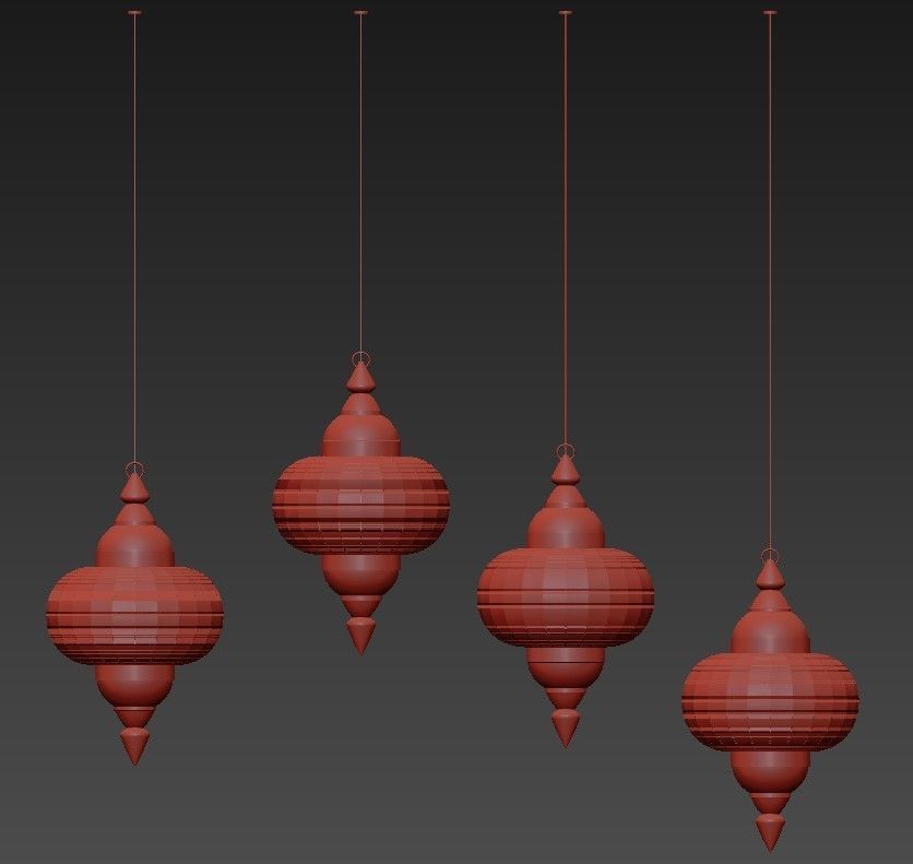 Modern Pendant Light Moroccan Hanging 3D model_1