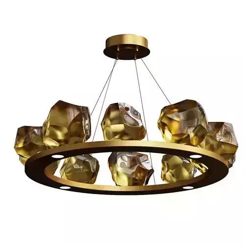Gem Ring Single Tier Chandelier by Hammerton Studio