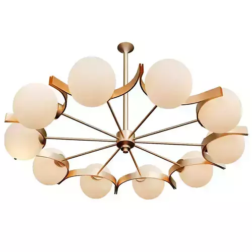 Stunning Murano Crystal Artichoke Chandelier