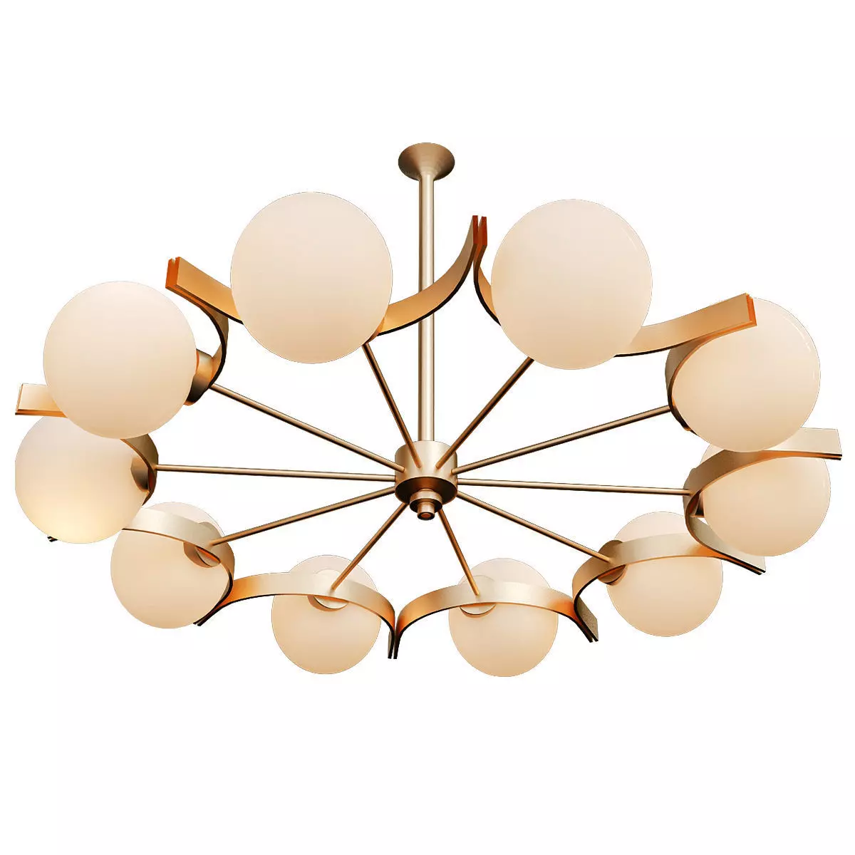 Stunning Murano Crystal Artichoke Chandelier 3D model