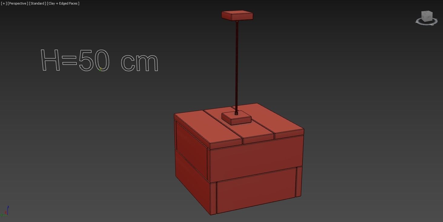 Pendant Lamp Distress Wood PBR VR Low-poly 3D model_11