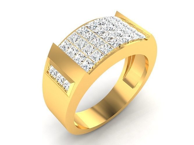 Gents Ring 3dm render detail 3D print model