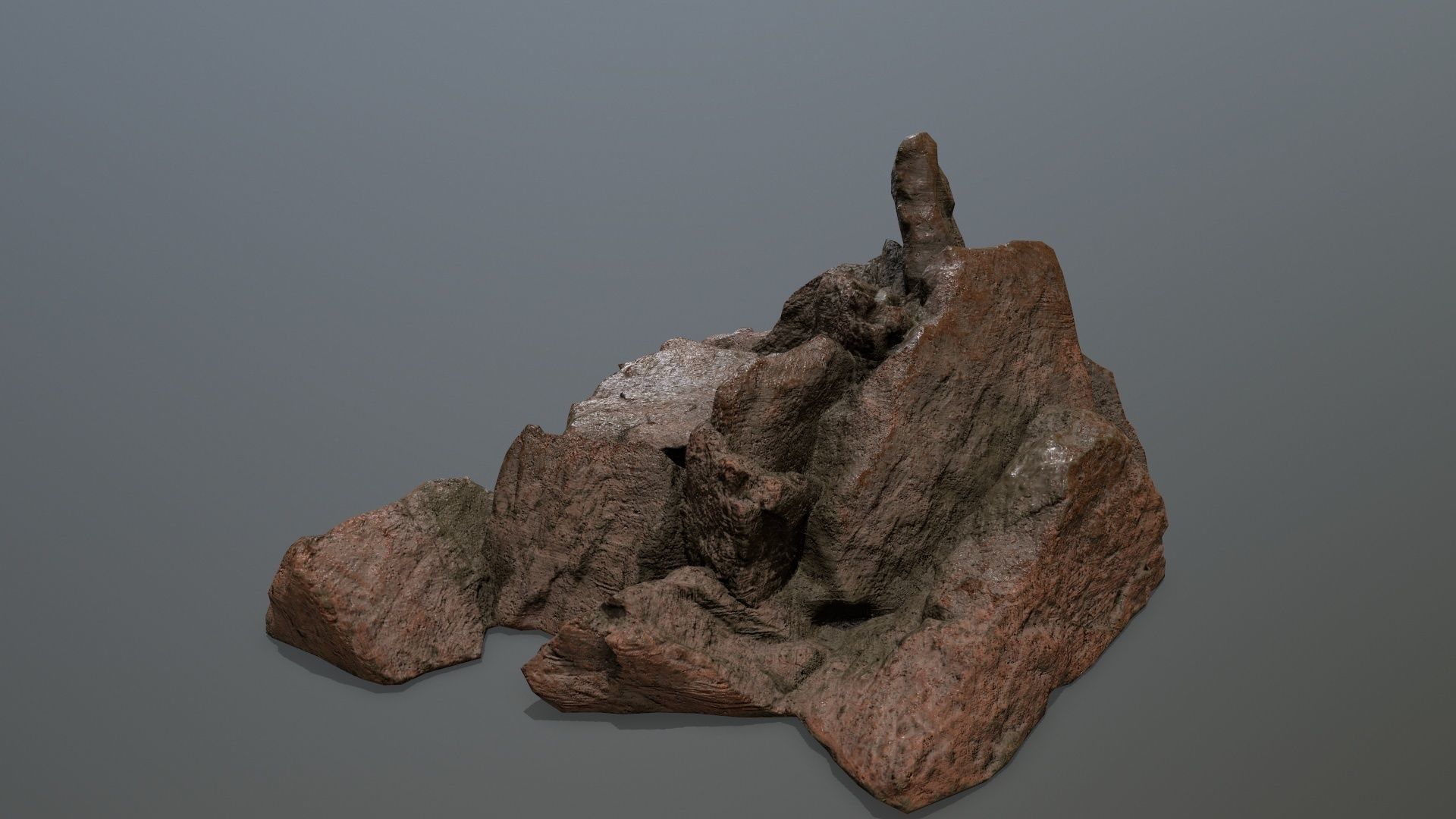 rocks rock Low-poly 3D model_8
