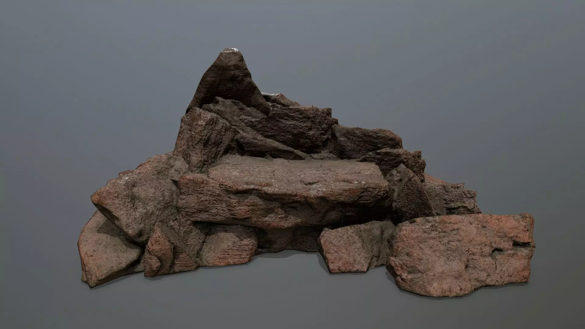 rocks rock Low-poly 3D model_0