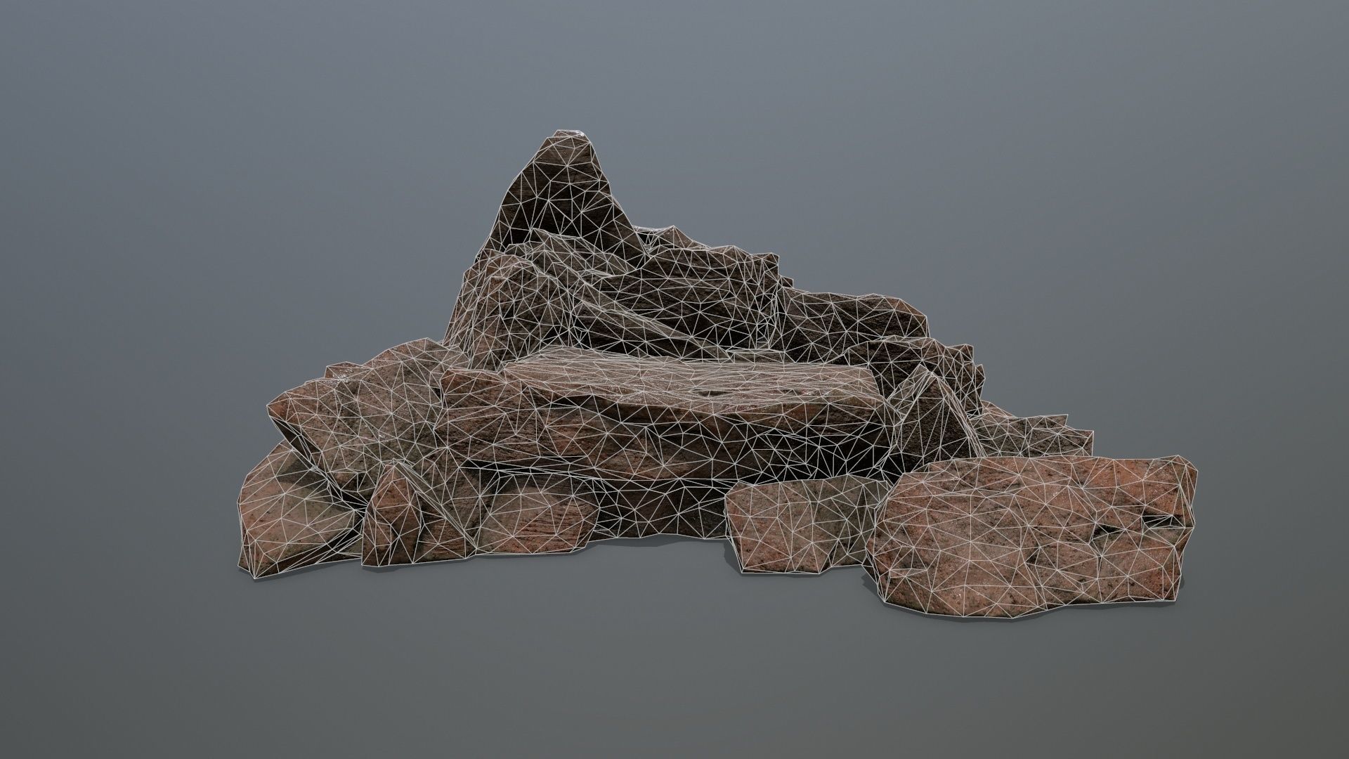 rocks rock Low-poly 3D model_13