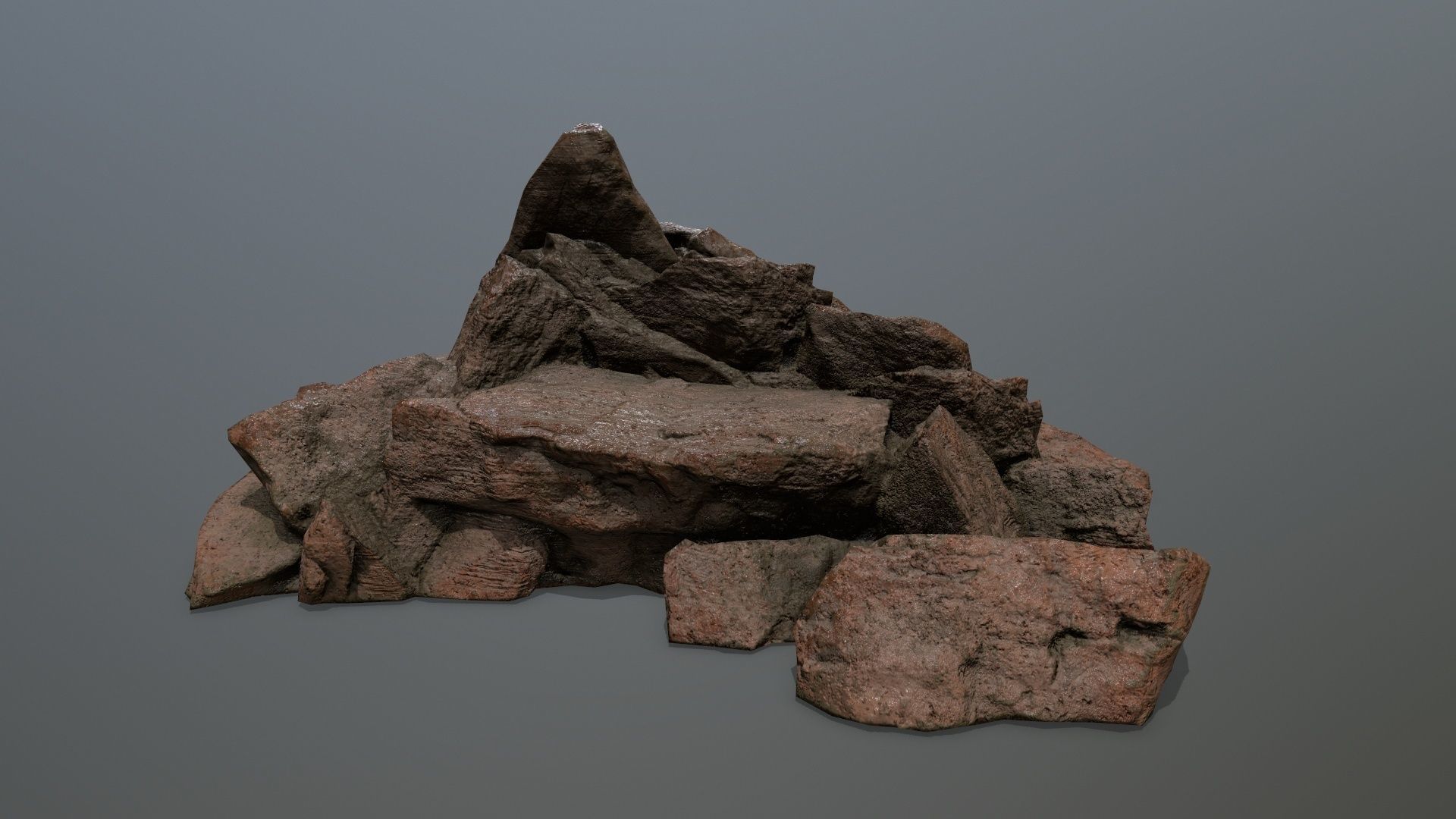 rocks rock Low-poly 3D model_11
