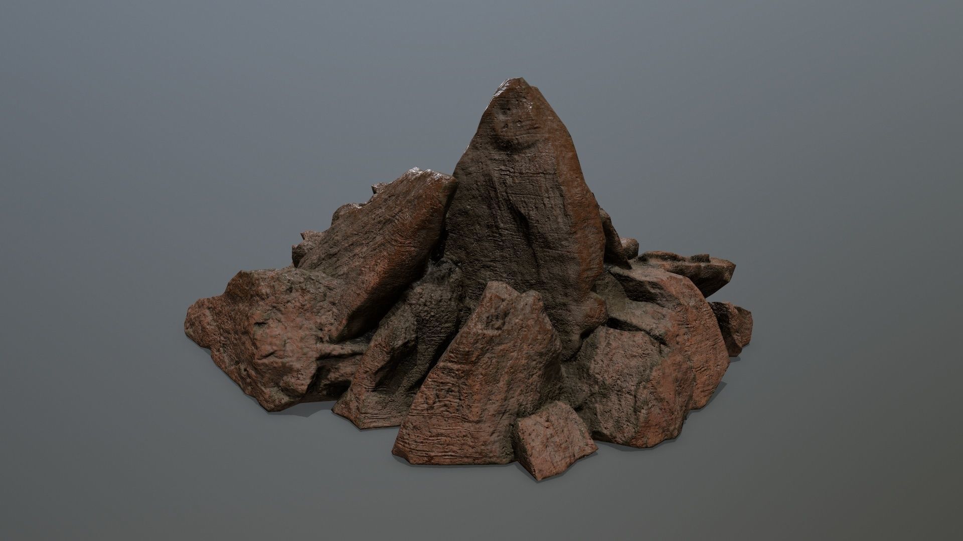 rocks rock Low-poly 3D model_5