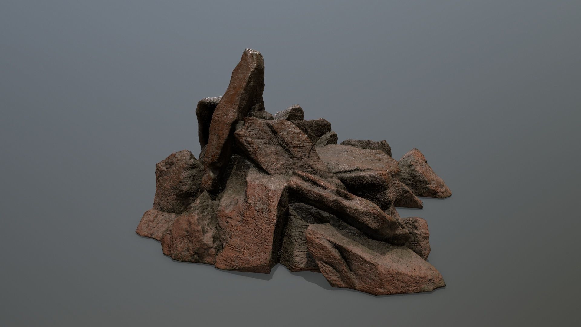 rocks rock Low-poly 3D model_3