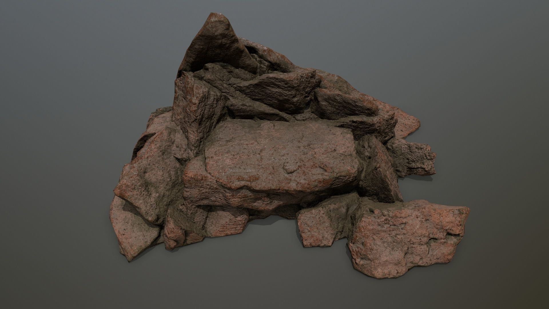 rocks rock Low-poly 3D model_12
