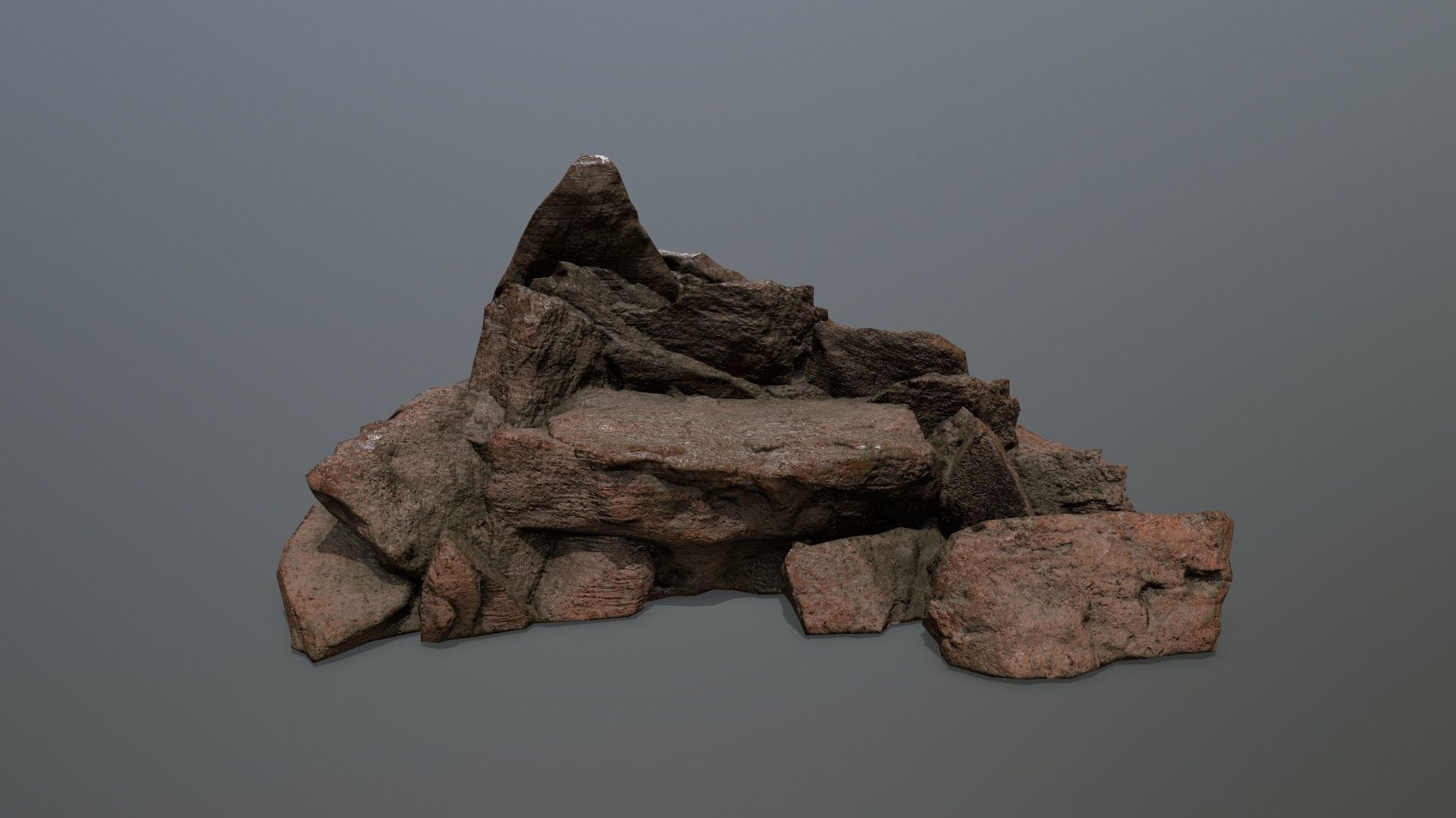 rocks rock Low-poly 3D model_1