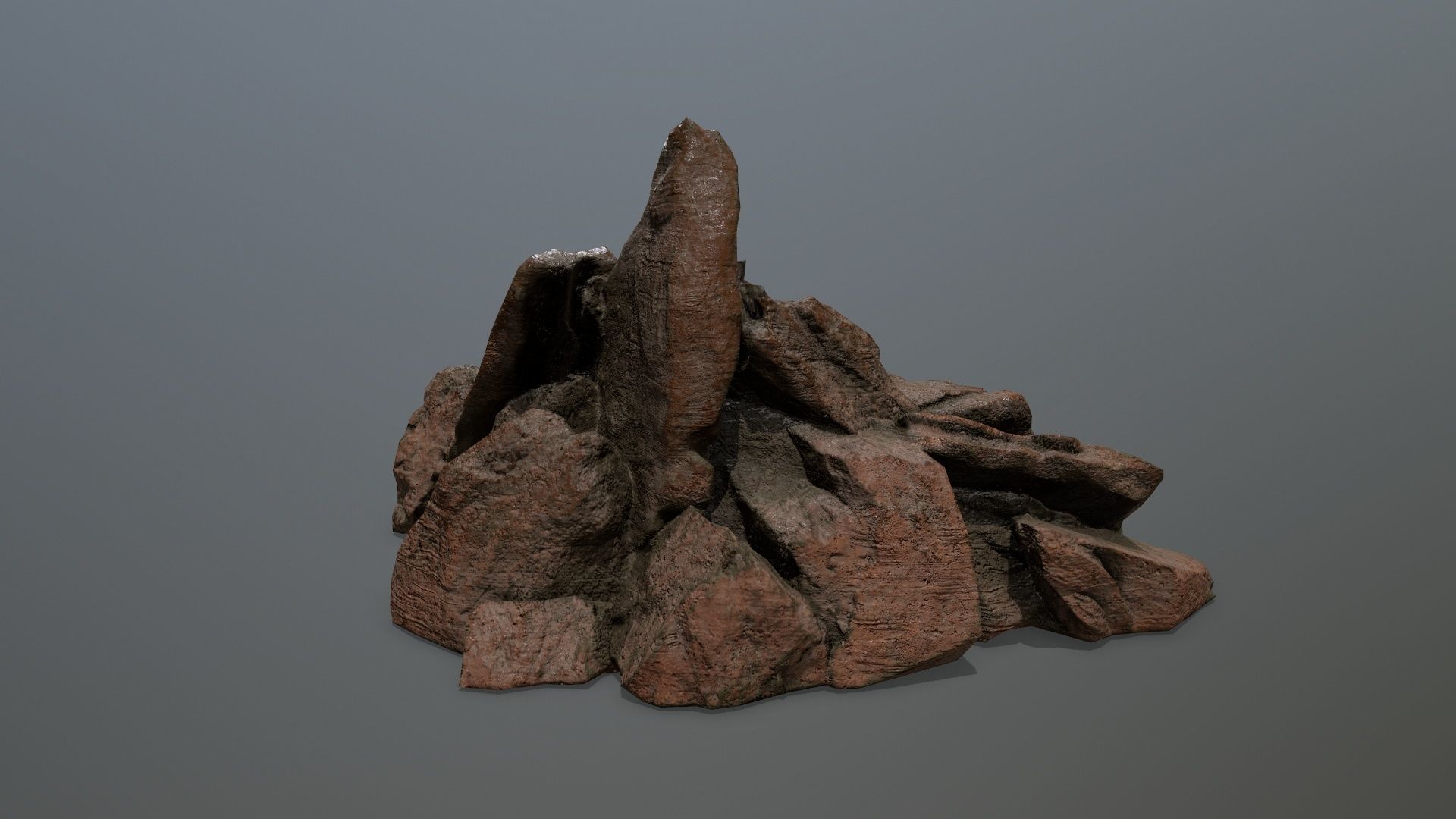 rocks rock Low-poly 3D model_4