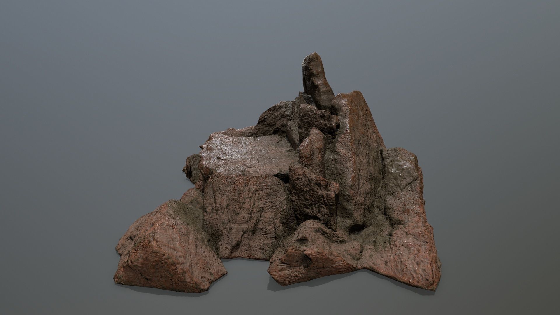 rocks rock Low-poly 3D model_9