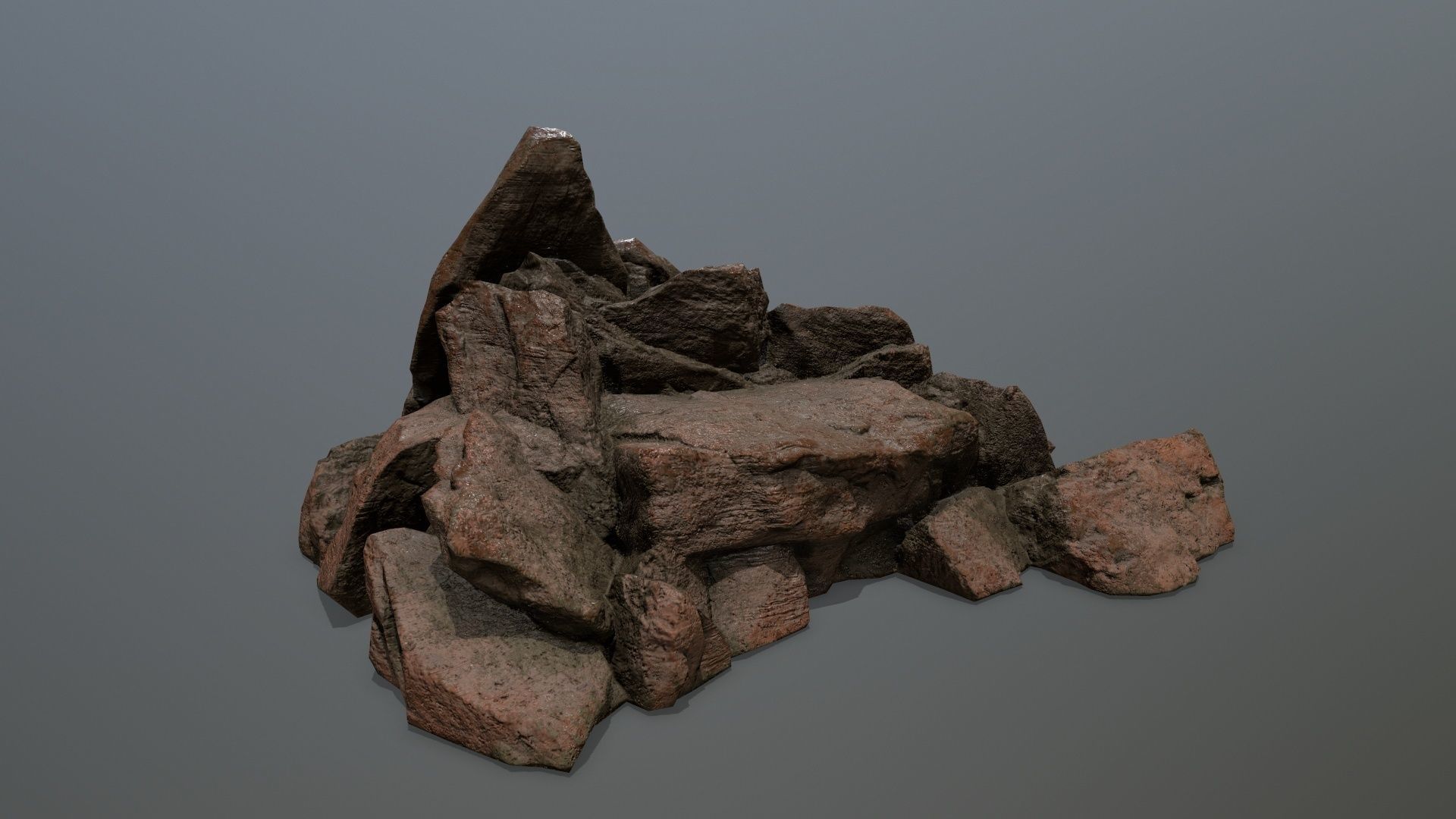 rocks rock Low-poly 3D model_2