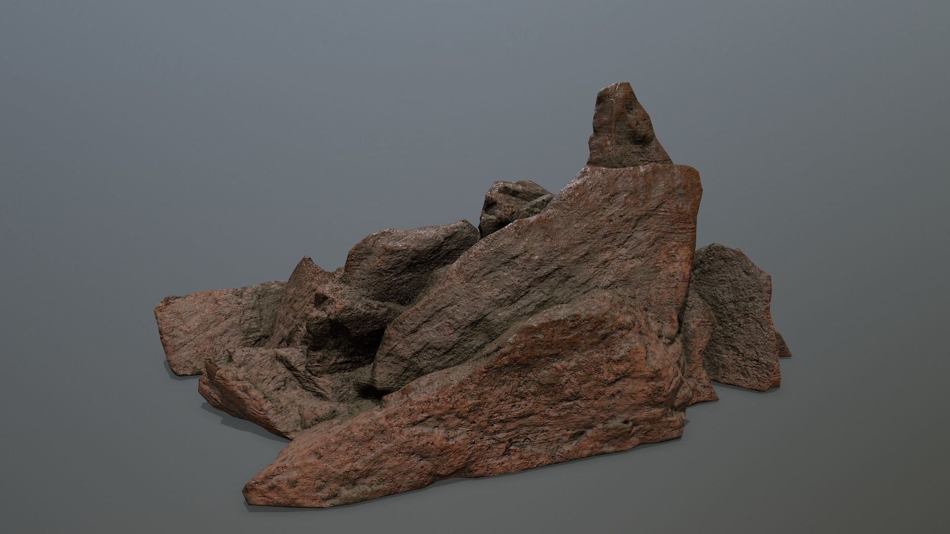 rocks rock Low-poly 3D model_7