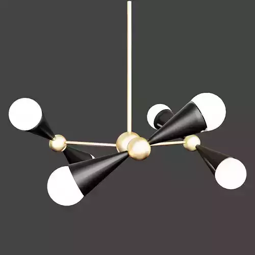 Caracas Six Light Ivory Chandelier