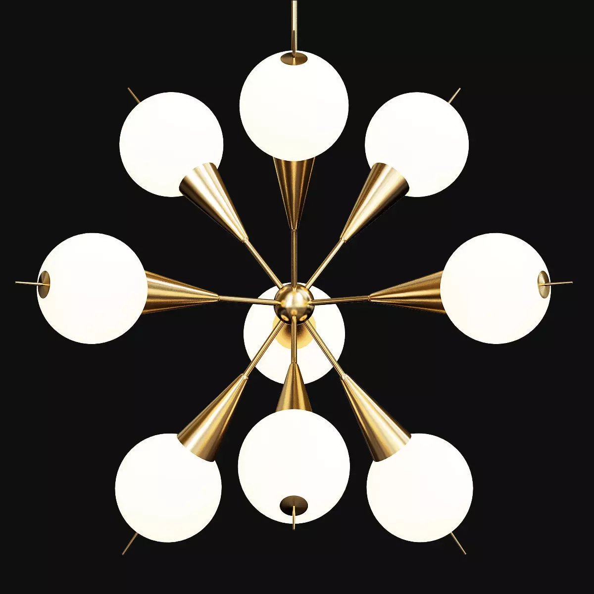 Twelve Globe Limited Edition Chandelier by Fedele Papagni 3D model_0
