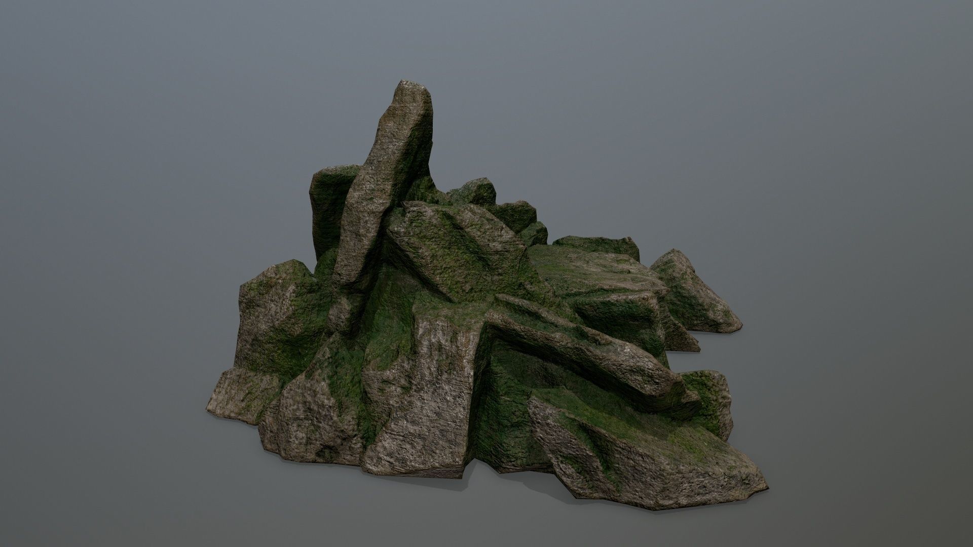 rocks rock Low-poly 3D model_3