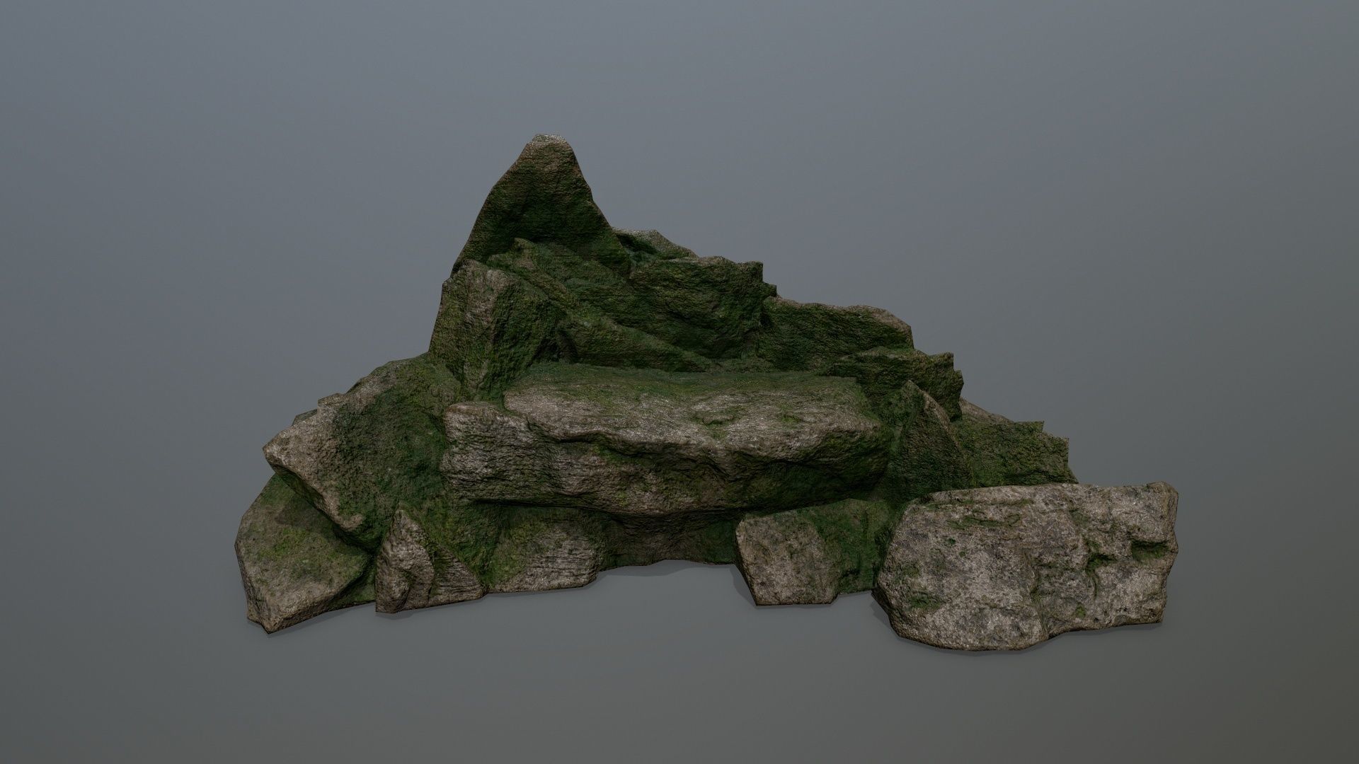 rocks rock Low-poly 3D model_1