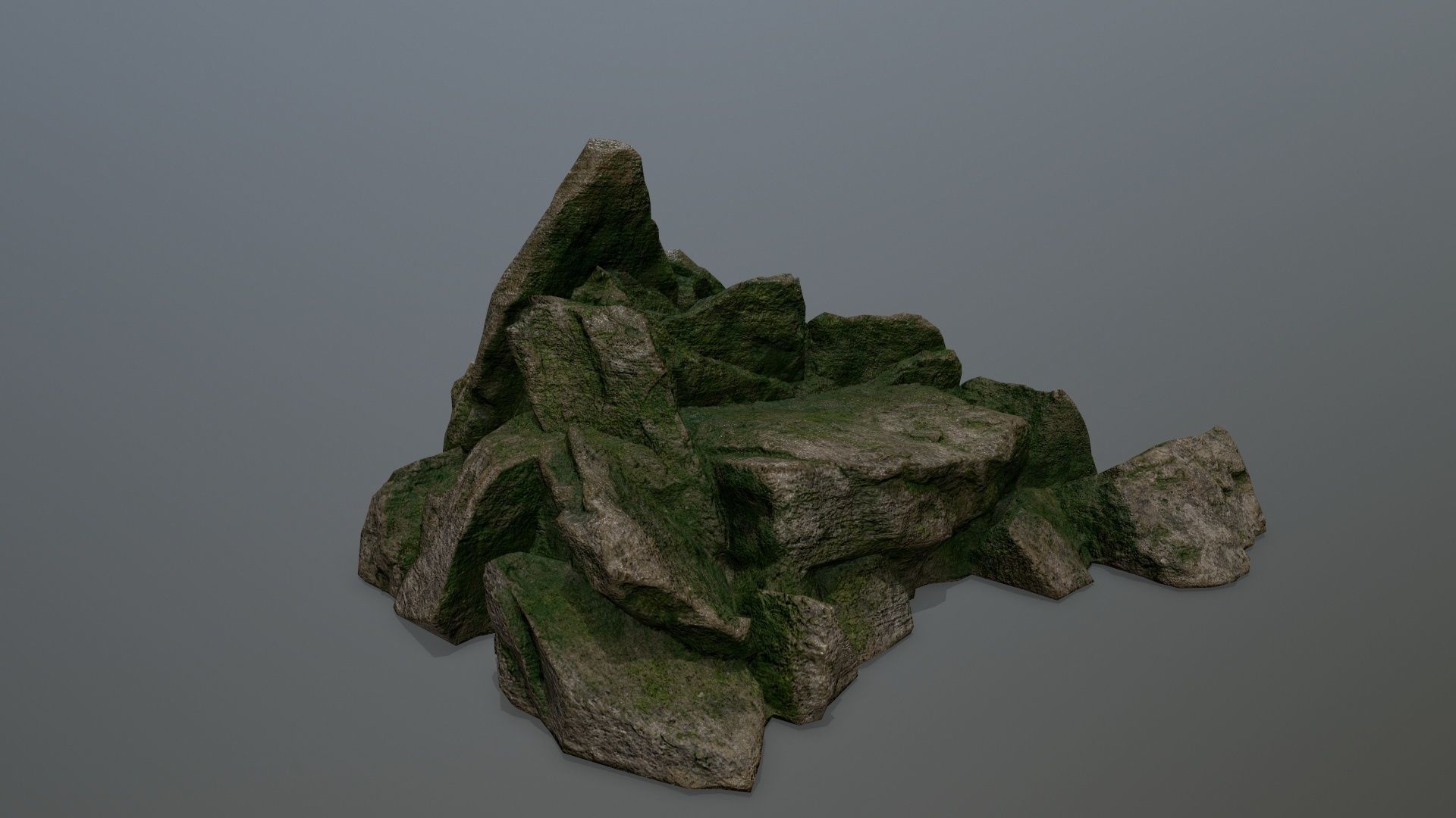 rocks rock Low-poly 3D model_2