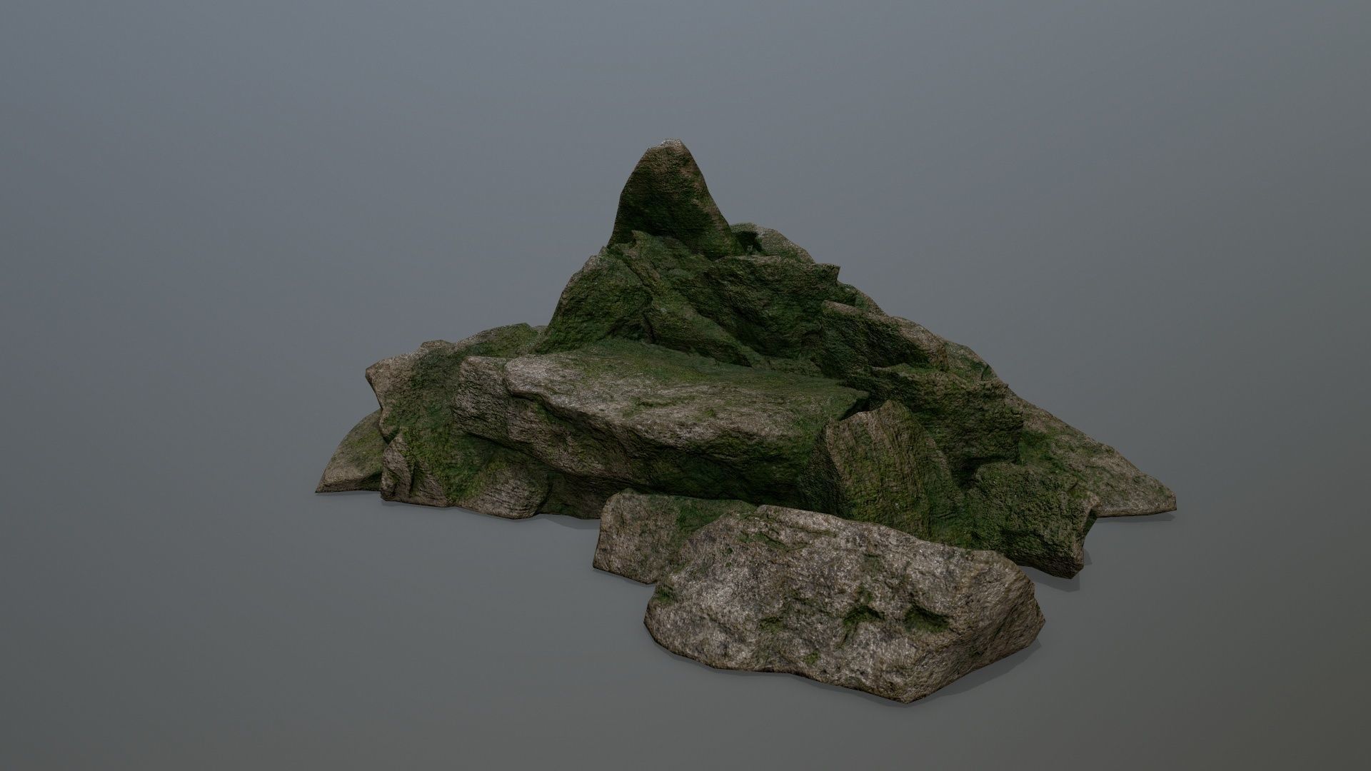 rocks rock Low-poly 3D model_10