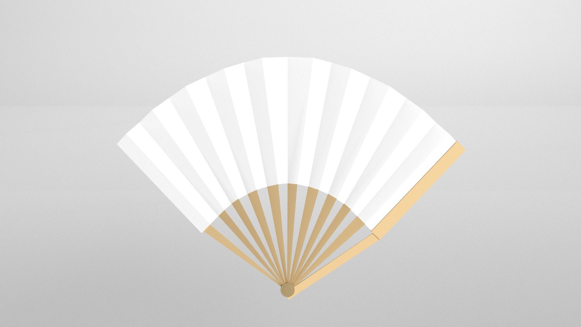 Paper Fan v1 001 Low-poly 3D model_2