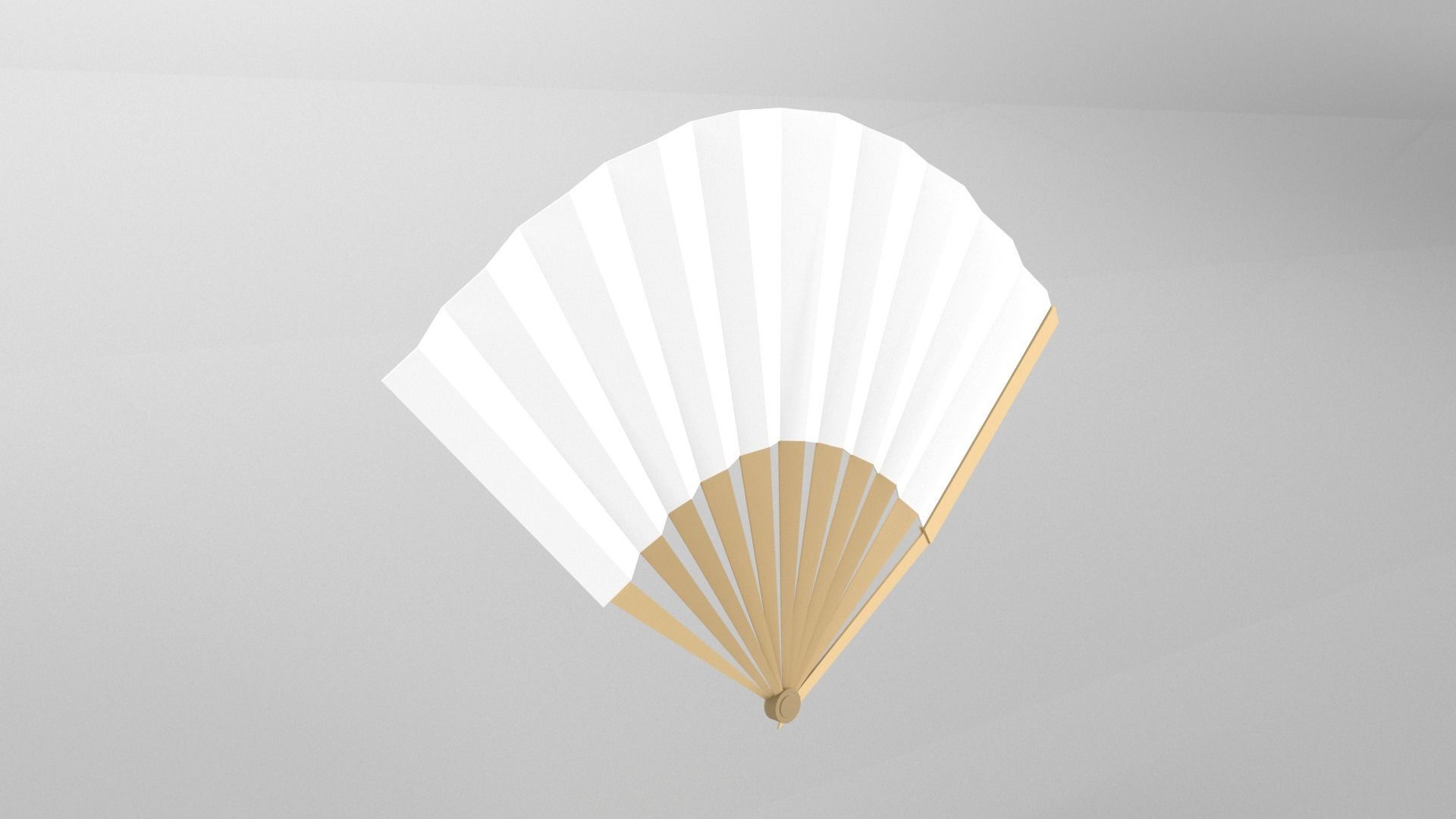 Paper Fan v1 001 Low-poly 3D model_4