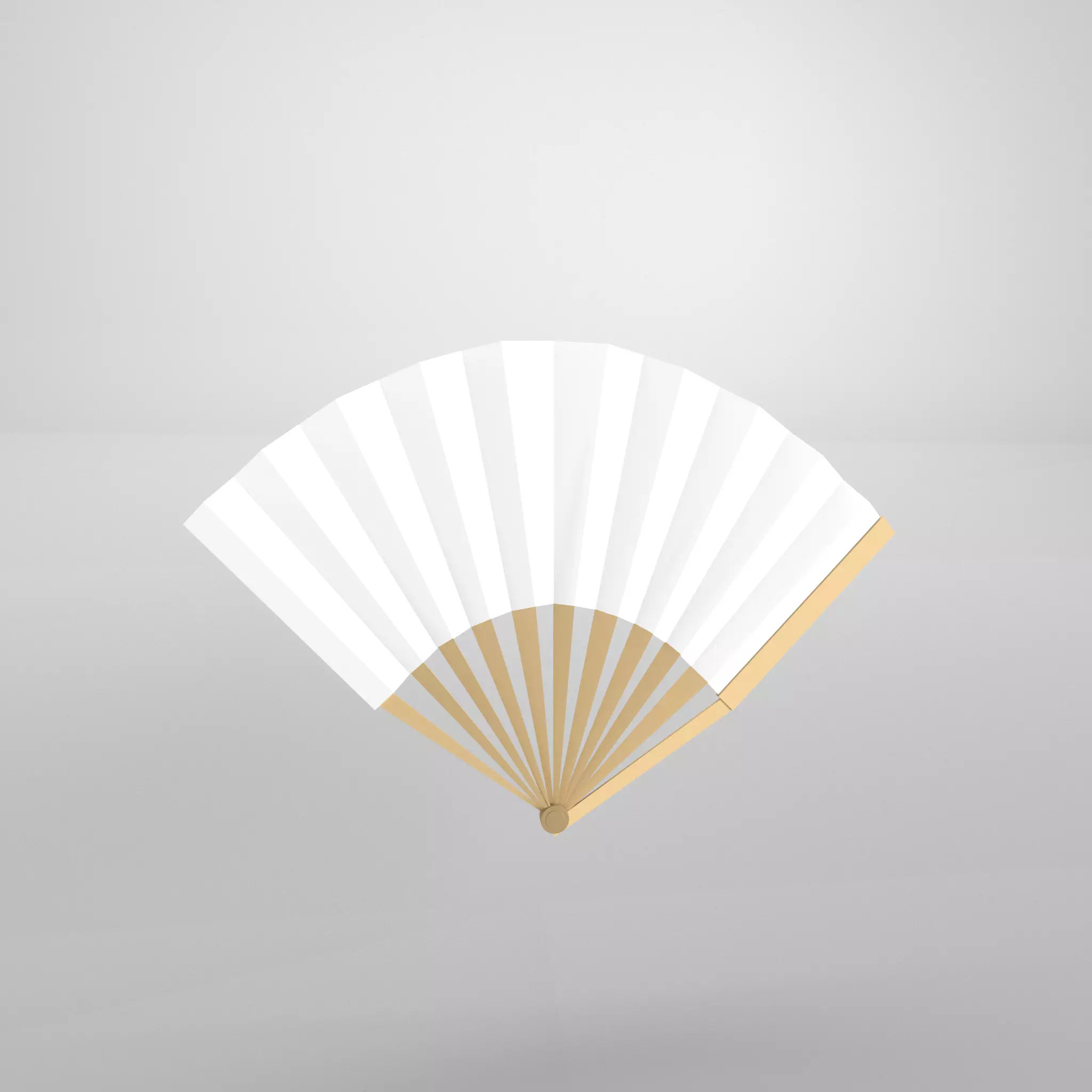 Paper Fan v1 001 Low-poly 3D model_0