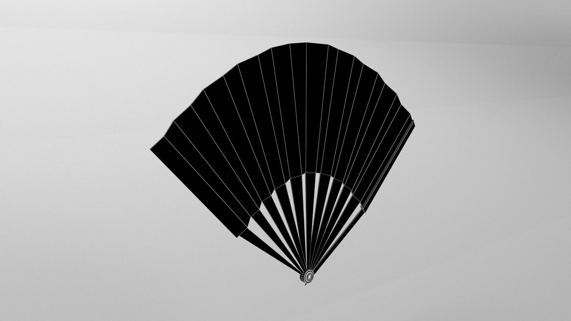 Paper Fan v1 001 Low-poly 3D model_8