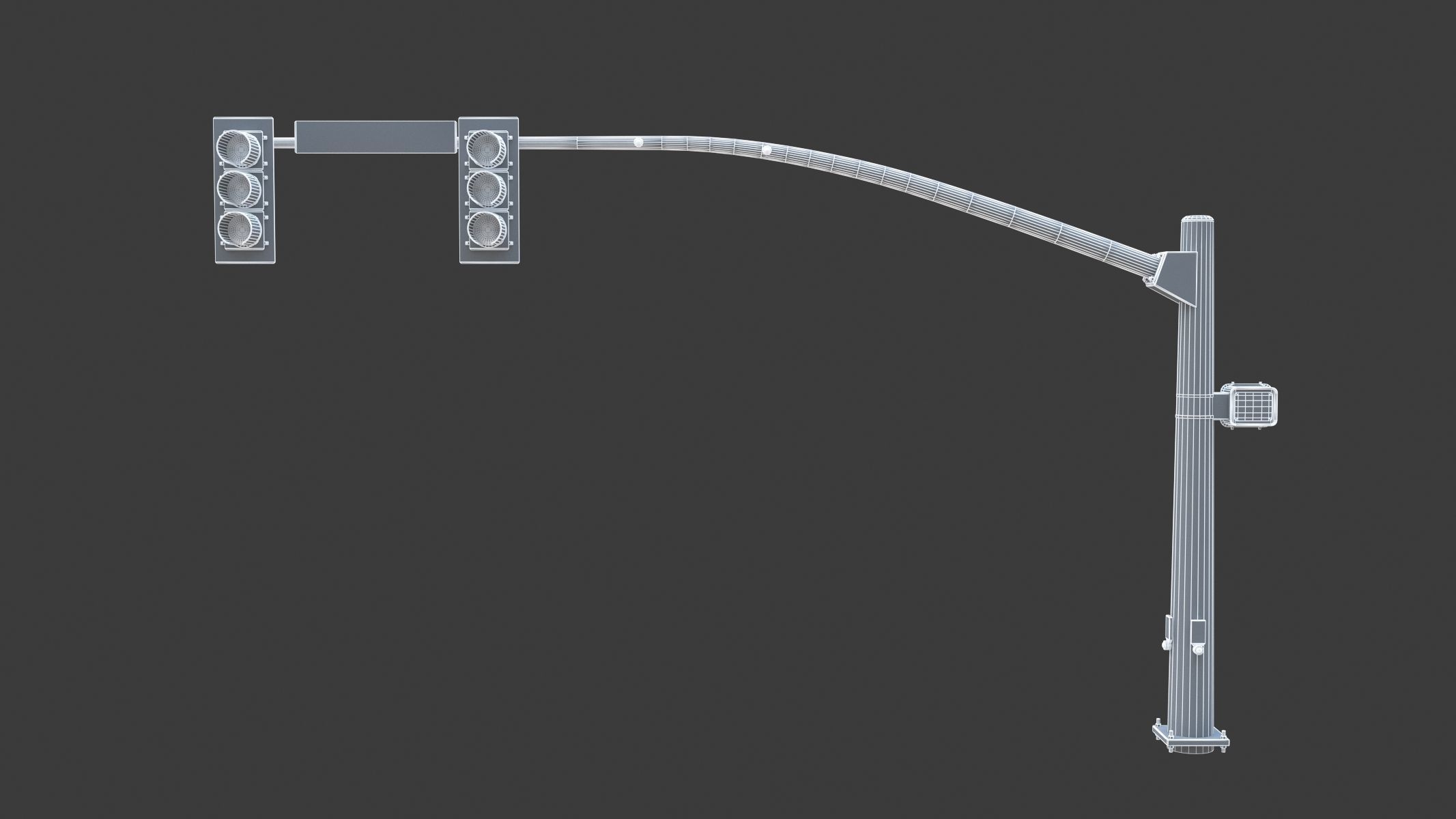 10 Street Light with Traffic Low-poly 3D model_14