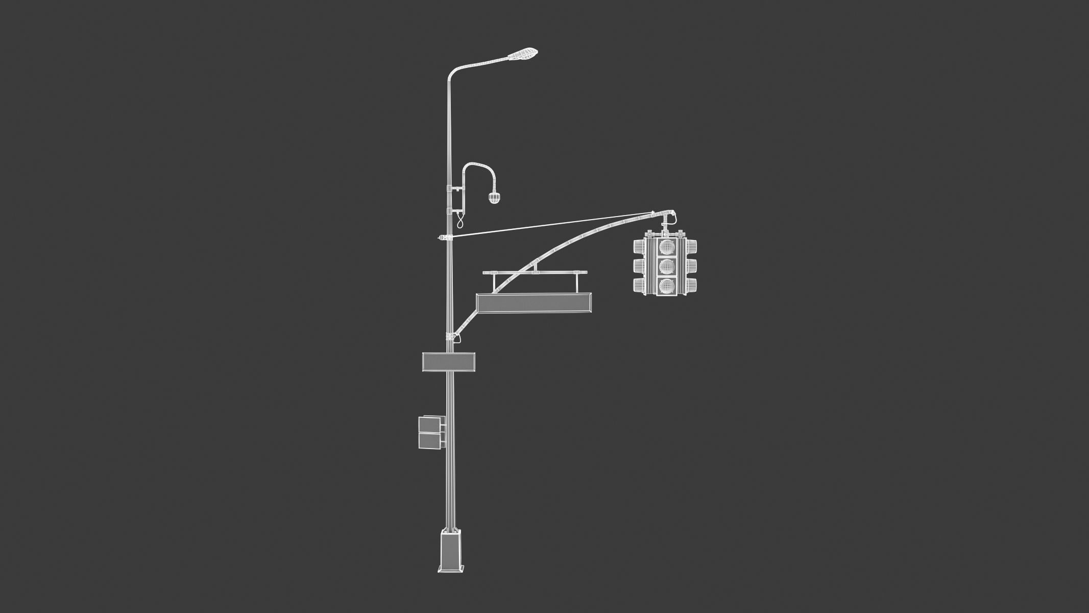 10 Street Light with Traffic Low-poly 3D model_20