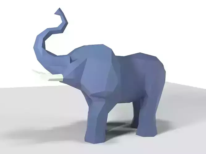 Elephant low poly