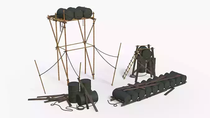 Wooden Storage Assets Collection 02 