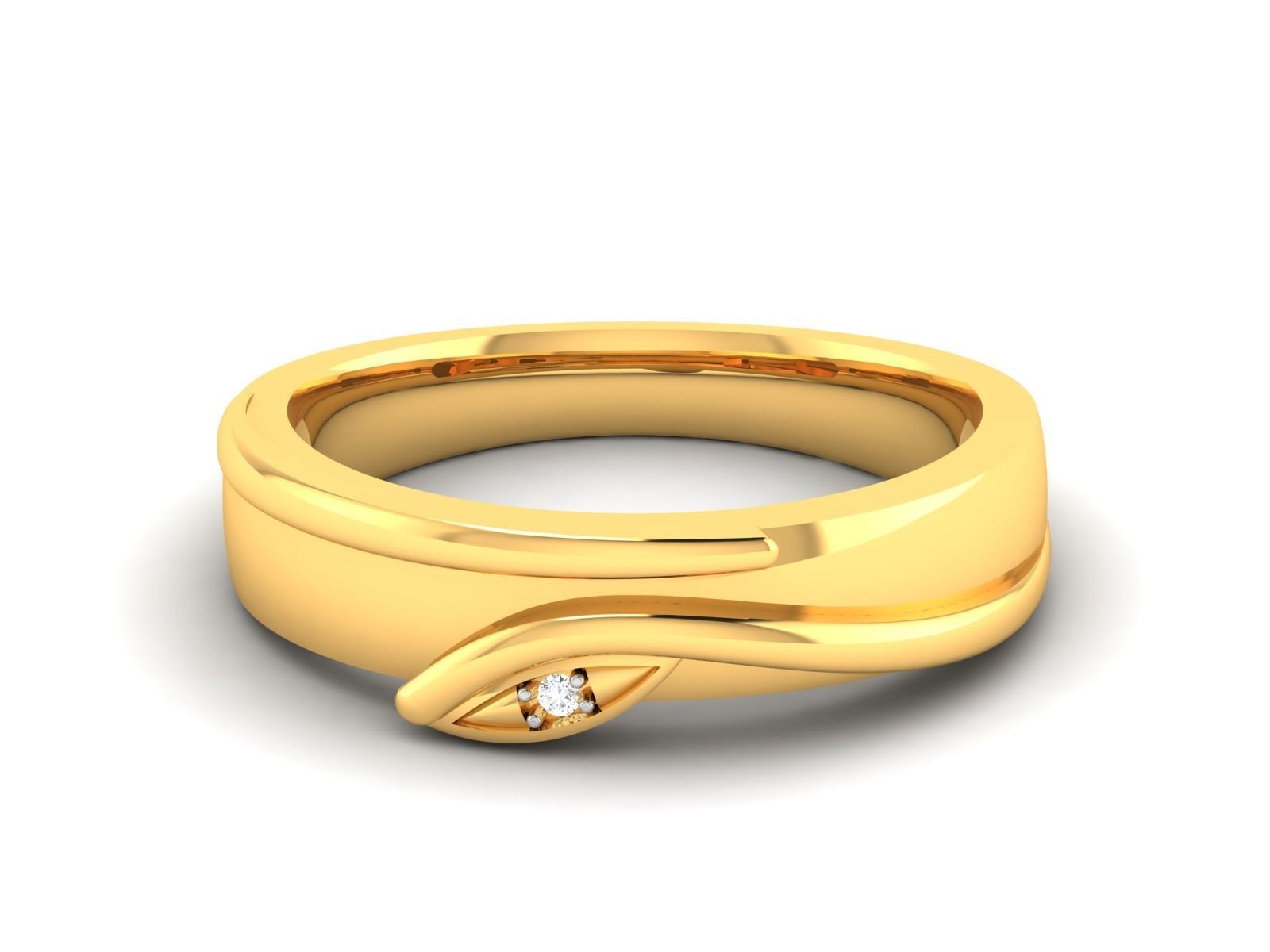 Women Band Ring 3dm render detail 3D print model_8