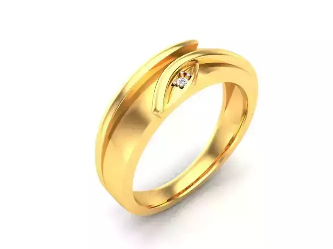 Women Band Ring 3dm render detail