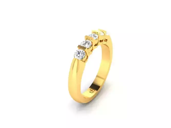 Women Band Ring 3dm render detail