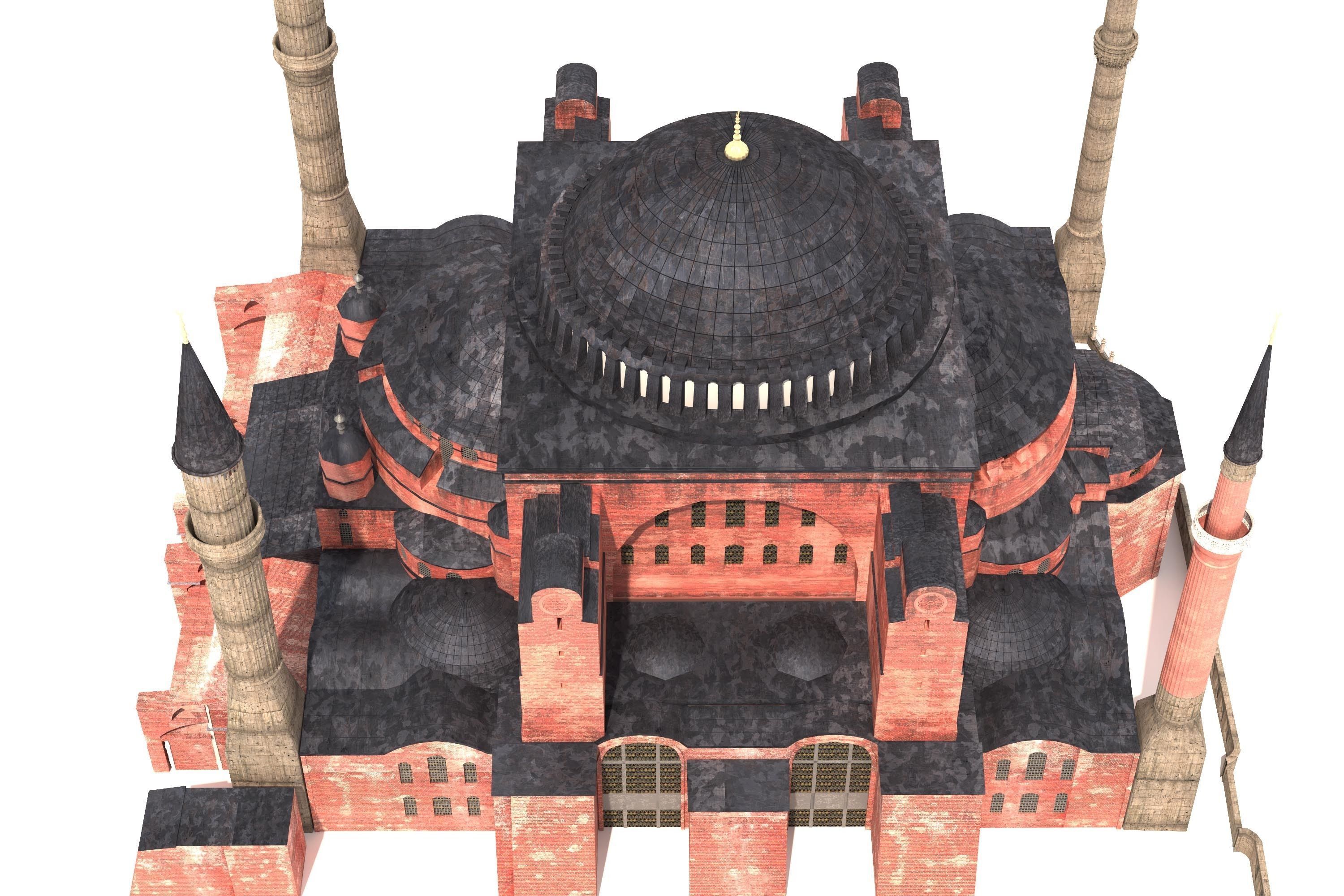 Hagia Sophia Ayasofya camii 3D model_9